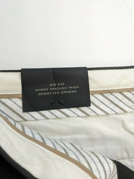 NWT Banana Republic Fulton Skinny Fit Rapid Movement Chino Charcoal 35W 36L - Picture 3 of 11